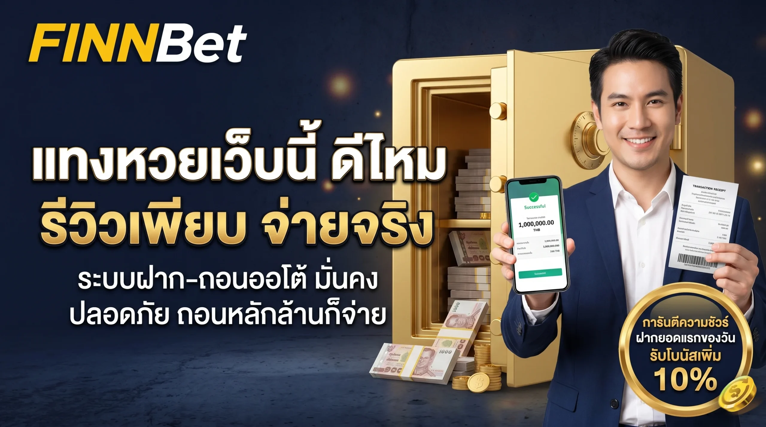 แทงหวยเว็บ Finnbet ดีไหม รีวิวระบบฝาก-ถอน อัตราจ่าย และความน่าเชื่อถือ